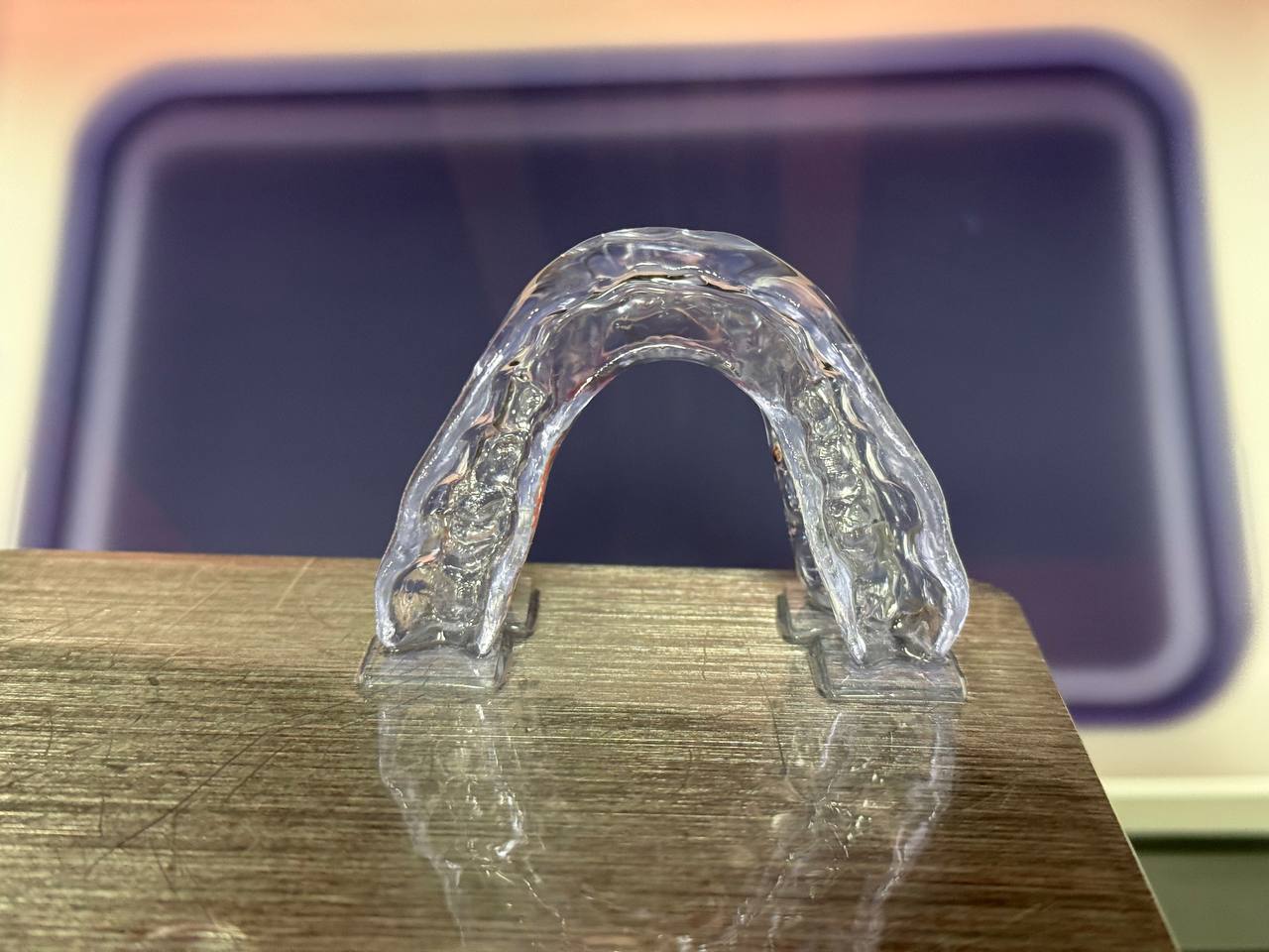 In-house 3D printed custom-made orthotic device before delivery