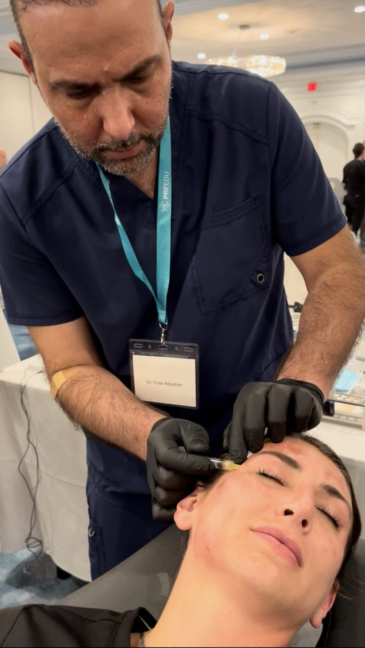 Dr. Firas Albadran performing neurotoxin cosmetic injection at Richmond Dental Spa